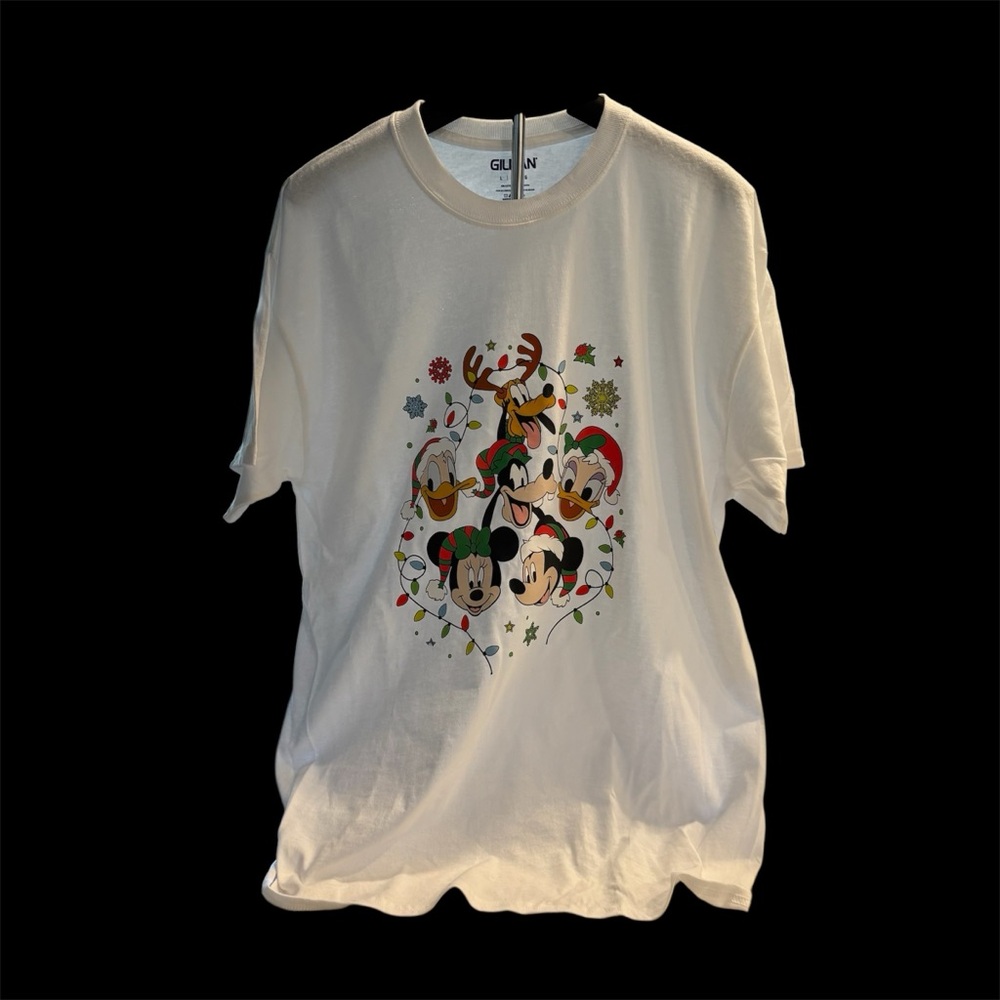 Gildan White Holiday Graphic Tee